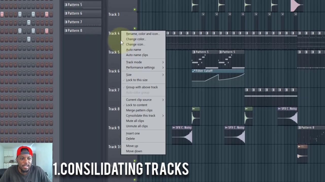 how to merge tracks in fl studio
